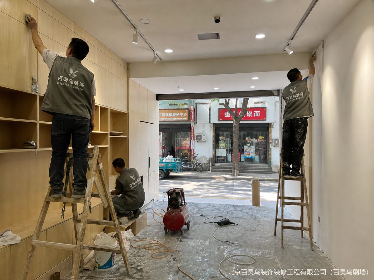 北京门店装修店铺翻新施工现场