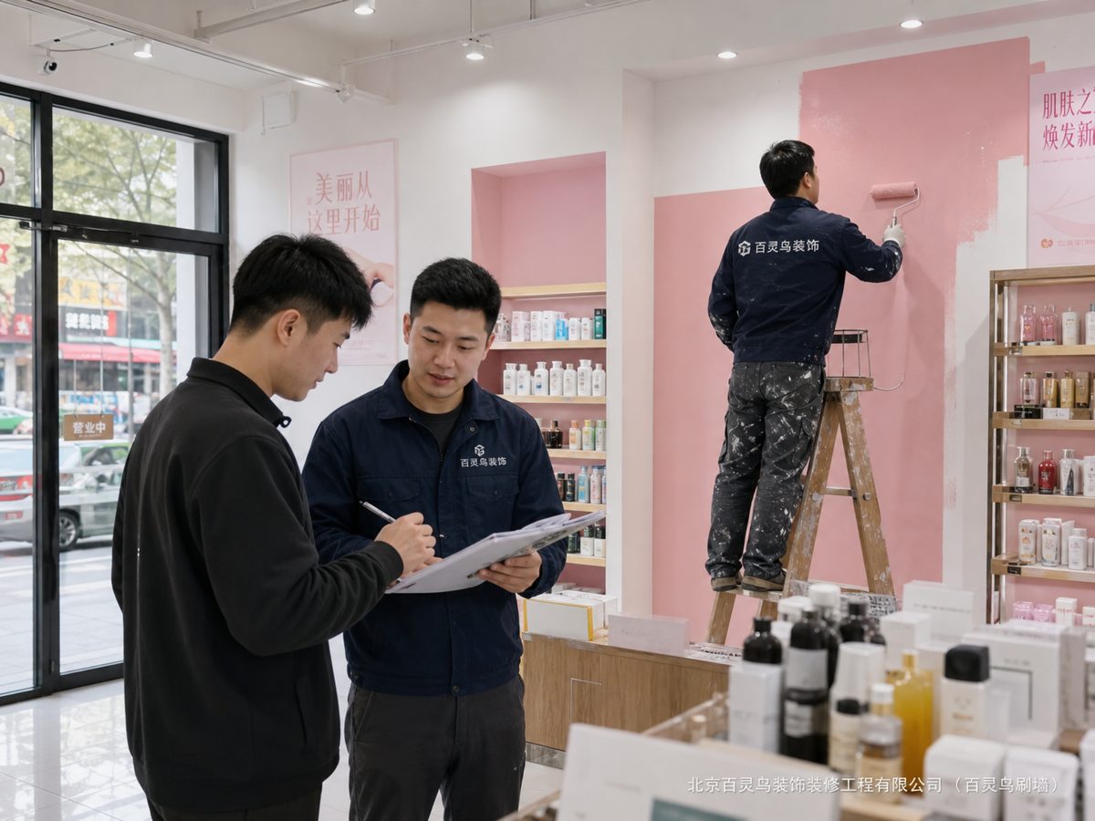 北京商铺翻新商业空间墙面施工
